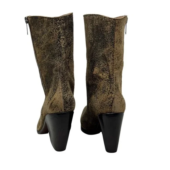 Golden Goose Women Candy Distressed Leather Western Cowboy Boots Brown Size 36 6 - Picture 9 of 14